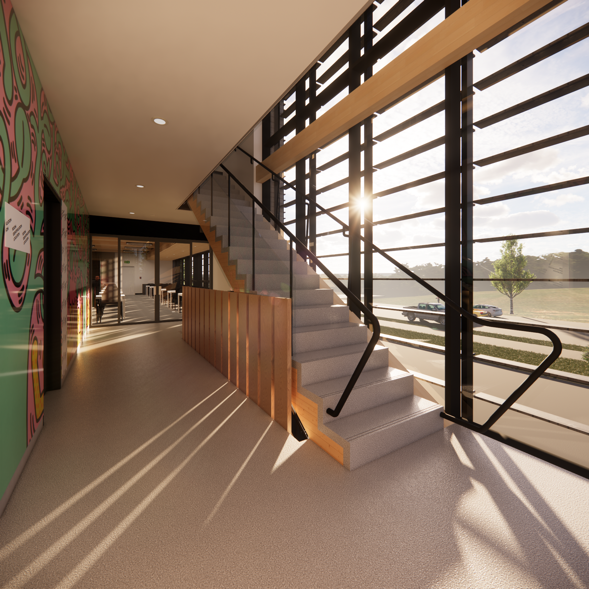 WEST STAIR INTERIOR – L2 SOUTHEAST (AFTERNOON)